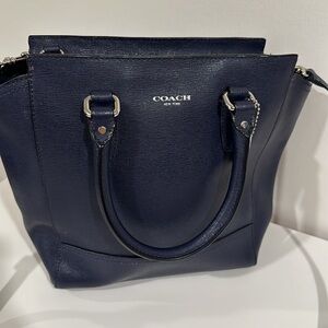 Coach navy blue purse with crossbody strap